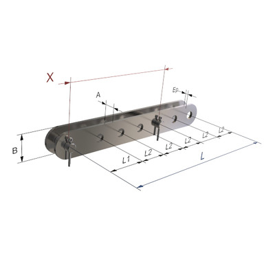 Plate turnbuckle AISI 316L 04/05