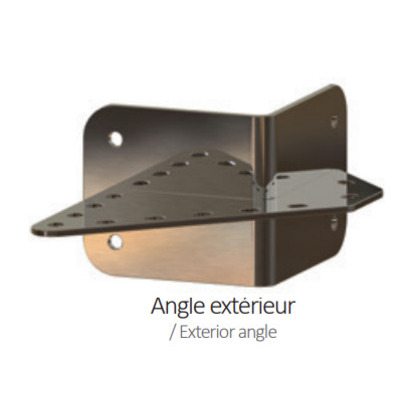 Platine murale pour enrouleur - Angle extrieur